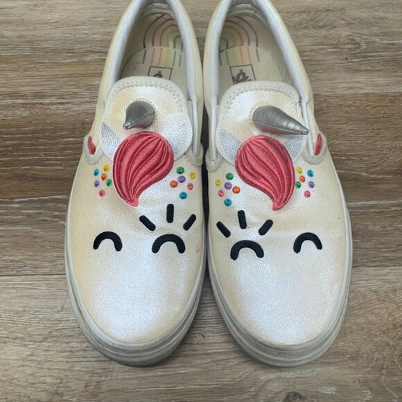Vans x Flour Shop Unicorn Slip On Sneakers Women's Size 7 - Picture 2 of 7
